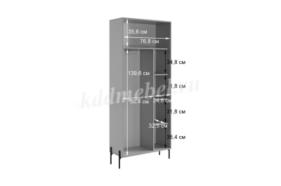 Шкаф двухдверный Доминика (Кашемир/Дуб крафт золотой)