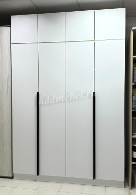 Шкаф Эра 1600 распашной с антресолью (Белый текстурный)