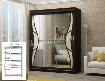 Шкаф-купе Бабочка 1.8 (Венге)