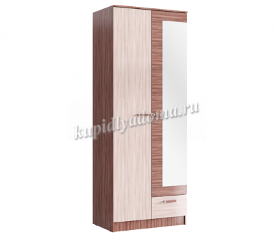 Шкаф Адель 0.8 (Ясень шимо темный/Ясень шимо светлый)