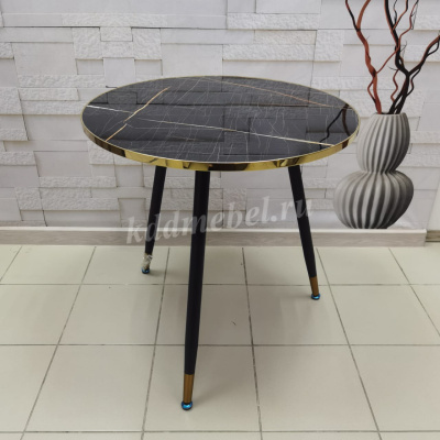 Стол СТ-112 (Черный мрамор/Ноги черные)