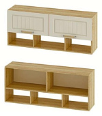 Шкаф Маркиза антресольный АН-02 (Дуб сонома/Крем сатин)