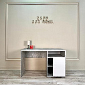 Стол письменный Денвер СТ 01 (Белый/Ателье светлый)