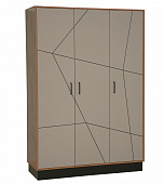 Шкаф для одежды 3х дверный Гамма 54.12 (Таксония/Чёрный/Грэй)