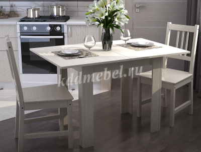 Стол обеденный раскладной СтендМебель (Ясень шимо светлый)