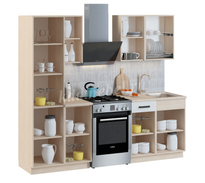 Кухня линейная Алиса Loft 1,75 (Дуб сонома/Сосна белая)