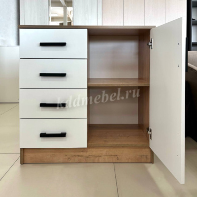 Комод К800 1Д (Дуб Вотан/Белый)