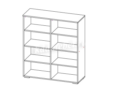 Комод Милан-1 (Делано светлый/Белый)