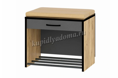Тумба Ольга Лофт-5.1 (Крафт золотой/Темно-серый)