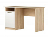 Письменно-компьютерный стол ПКС-12 (Дуб сонома/Белый глянец)