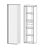 Шкаф Линда-01 (Белый/Графит)