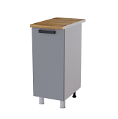 Шкаф нижний 35Р кухня Осло без столешницы (Белый/Карбон сапфир) 