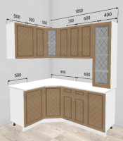 Кухня угловая Модена 1,35-1,85 МДФ (Кофе) Кухня угловая Модена 1,35-1,85 МДФ (Кофе)