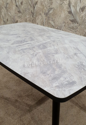 Стол обеденный пластик Solo (Тасос 109 срез камня/Ноги черные)