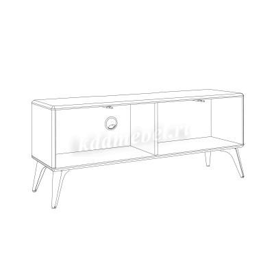 Тумба под ТВ Спейс 13.269 (Белый премиум/Белый глянец)