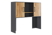 Надстройка стола компьютерного Лайт-2 (Графит/Дуб крафт золотой)