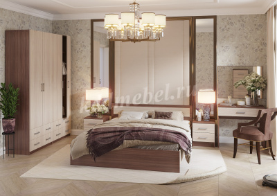 Кровать Гармония 1.6 с ящиками (Ясень шимо темный/Ясень шимо светлый)