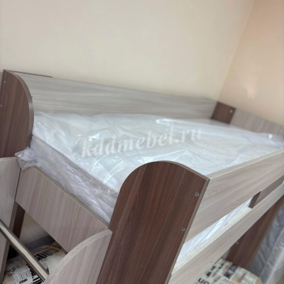 Кровать Колибри с диваном (Ясень шимо темный/Ясень шимо светлый/Буквы)