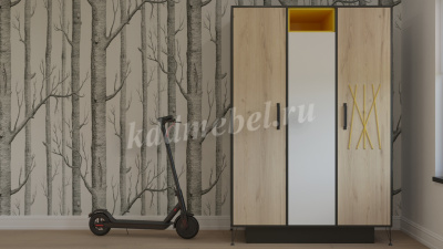 Шкаф Александрия 3-х створчатый (Антрацит/Дуб ирландский)