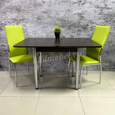 Стол обеденный Д29 раскладной (Черный мрамор/Венге)