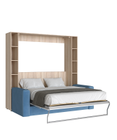 Раскладушка-плюс откр_Сонома+Белый с диваном+белье_синий0001