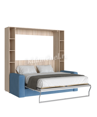 Комплект кровать-шкаф Трансформер ПЛЮС 1600*2000 (Дуб сонома светлый/Белый)