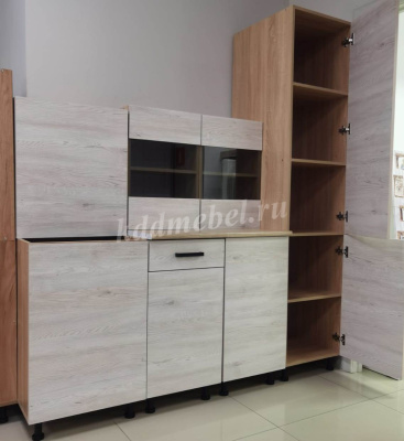 Кухня линейная Алиса Loft 1,75 (Дуб сонома/Сосна белая)