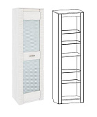 Пенал Ривьера со стеклом (Ясень анкор светлый)