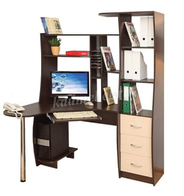 Стол компьютерный угловой Интел-9 (Ясень шимо темный/Ясень шимо светлый)