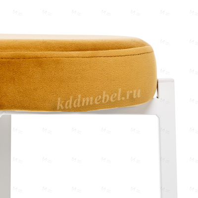 Табурет Leset Авис (Белый металл/велюр Ultra Mustard Горчичный)