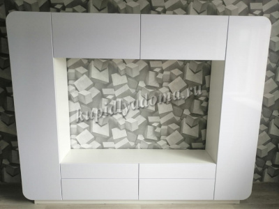 Гостиная Лаванда-2 (Белый/Белый глянец)