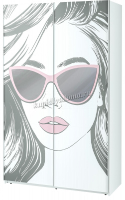 Шкаф-купе Мемори 1400 (Белый/Фотопечать)