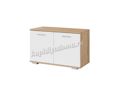 Обувница Италия 800 (Дуб сонома/Белый глянец)