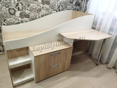 Кровать детская Скаут NEW (Дуб сонома/Белый)