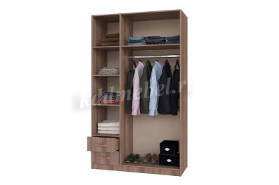 Шкаф БТС 3-х створчатый с ящиками (Ясень шимо)