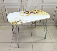 Стол обеденный Волна-2 В5 (Абстракция А510)