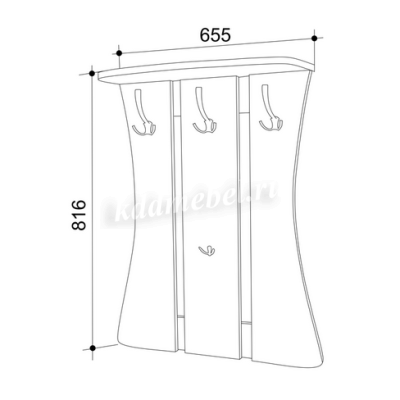 Вешалка Уют-1 (Венге)