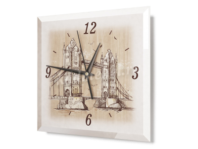 Часы Город №14 (Белый)