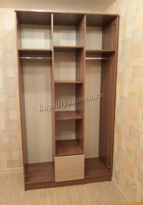 Шкаф распашной Трио (Ясень шимо темный/Ясень шимо светлый)