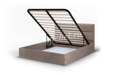 Кровать Сити 1.6 с подъемным механизмом (Рогожка/Latte)