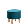 Пуф Leset Рокси МИНИ круглый со съёмным чехлом (Изумрудный велюр)