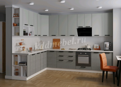 Пенал под духовой шкаф/встраиваемую печь СВЧ 6П1 кухня Осло (Белый/Карбон темный)