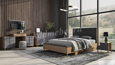 Туалетный стол Калипсо (Дуб седан/Графит)