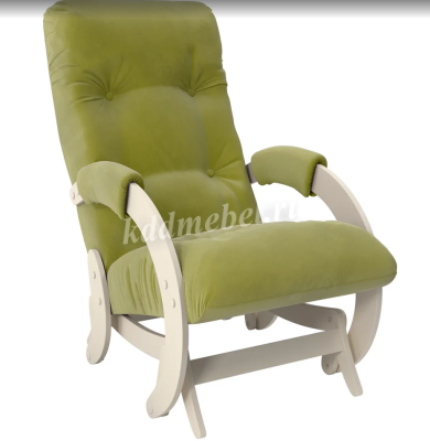 Кресло-маятник Неаполь Модель 12 (Дуб шампань-эмаль/Ткань Зеленый Verona Apple Green)