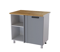 Шкаф нижний угловой евроугол УР2 кухня Кампео без столешницы (Белый/Панакота) 