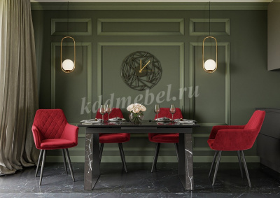 Стол обеденный раскладной Франк (Опора Черный/Столешница Фотопечать 1727766688)