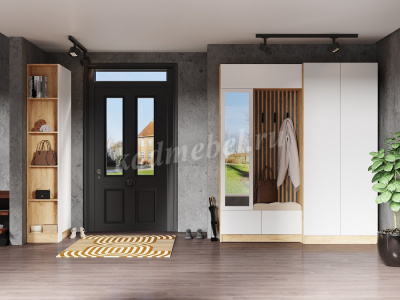 Шкаф универсальный Руэлла (Дуб крафт золотой/Белый)