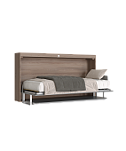 Раскладушка-кабинет 900 кровать односпальная (Ясень анкор темный/Темно-серый)