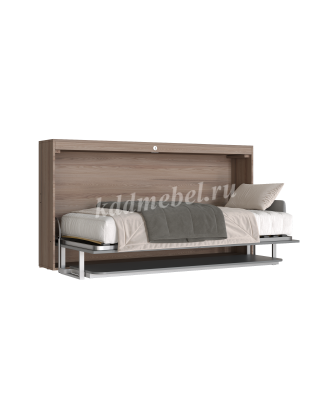 Раскладушка-кабинет 900 кровать односпальная (Ясень анкор темный/Темно-серый)