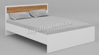Кровать Лаванда 1.6 (Белый/Крафт золотой)